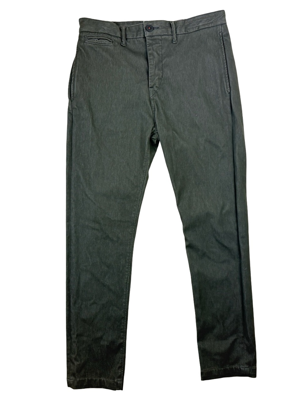 Hiroshi Kato The Axe Slim Chino Pants Size 30 Military Green Stretch Made in USA